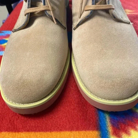 Rockport Tan Leather Suede Tie Shoes Size 12 - Picture 2 of 9